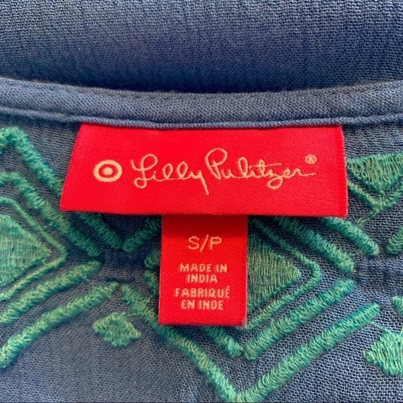 Lilly Pulitzer Blue Tunic Top S - Picture 4 of 5